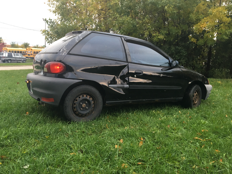 Illustration for article titled '98 Chevy Metro: One last hurrah as a street car, now onto rallycross.